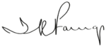 Signature of Isma'il Raji al-Faruqi