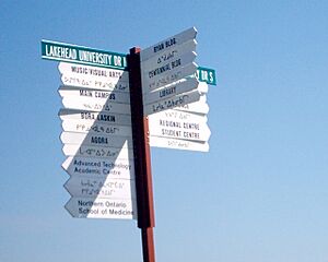 Lakehead University Which-Way Sign