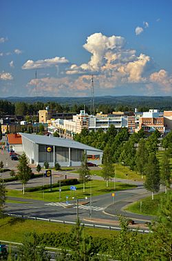 Lidl and Regional road 559 in Siilinjärvi