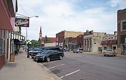 Central Avenue in downtown Long Prairie in 2007