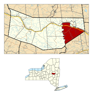 Location within Montgomery County and the state of New York.