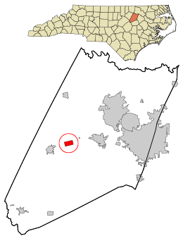 Location in Nash County and the state of North Carolina.