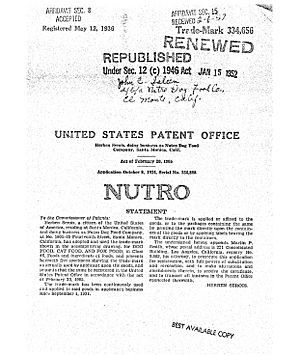 Nutro trademark 1931