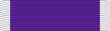 A purple military ribbon with a thick white line at each end