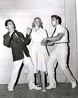 Sal Mineo, Sue George, and John Saxon