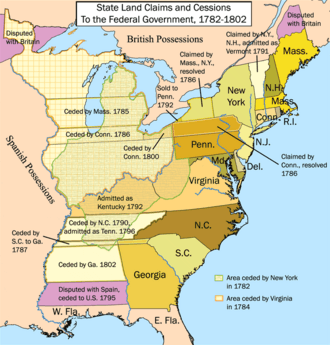 United States land claims and cessions 1782-1802