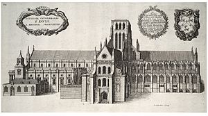 Wenceslas Hollar - St Paul's. South side (State 1)