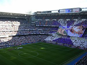 Bernabeu en un Madrid-Atleti