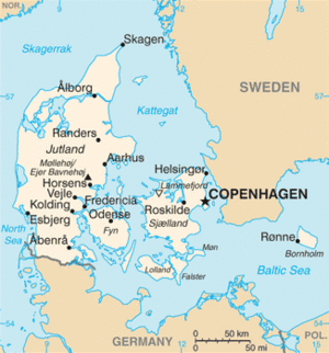 Location of Copenhagen