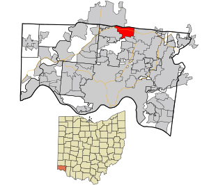 Location in Hamilton County and the state of Ohio.