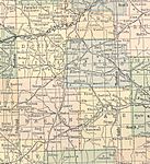 Kansas Map 1914 Chase Dickinson Marion Morris