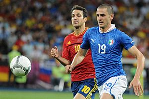 Leonardo Bonucci and Cesc Fàbregas Euro 2012 final