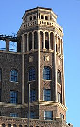 Leverich Towers Hotel tower from roof of 15 Clark Street