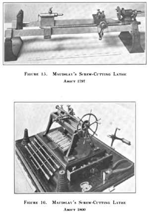 Maudslay screw-cutting lathes of circa 1797 and 1800