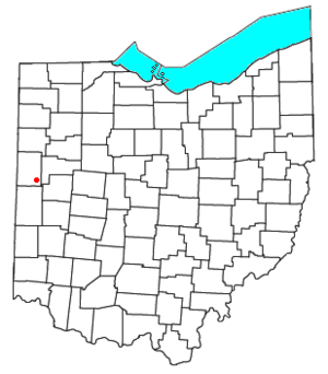 Location of Maria Stein, Ohio.