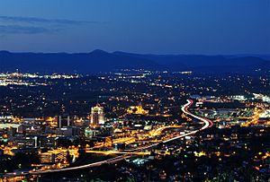 Roanoke City (Virginia) from Mill Mountain Star at Dusk