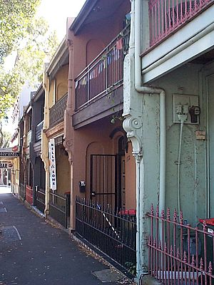 Terraces on Lawson Street in Redfern