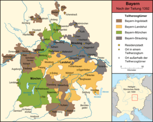 Bayern nach der Teilung 1392