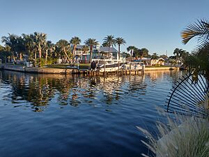 The mouth of Bear Creek, the body of water running through Bear Creek, Florida.