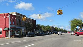 Looking west along Cedar Avenue (M-18 / M-61)