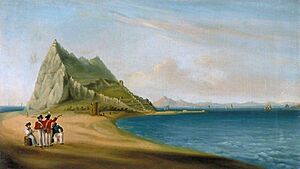 John Mace - North View of Gibraltar from Spanish Lines