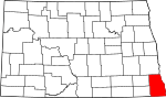 State map highlighting Richland County