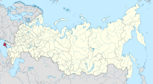 Location of the  Republic of Crimea (Russia)  (red)in Russia  (light yellow)