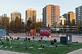 Playground in Käpylä sports park in Itä-Pasila, Helsinki, Finland, 2022 May