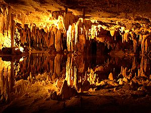 Reflecting cavern lake