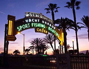 Santa monica pier entrance evening.jpg