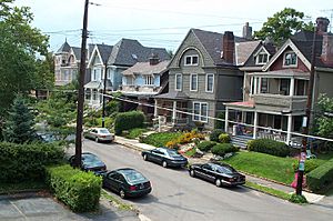 Street in Shadyside Pittsburgh PA