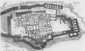 Tiryns, map of the palace and the surrounding fortifications