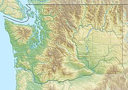 Map showing the location of Columbia Glacier