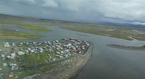 Aerial view of Unalakleet, taken 2010