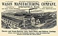 Wason Mfg Co advert 1903