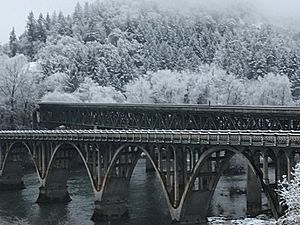 Winchester Bridge in Frost