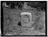 Historic American Buildings Survey, Frederick Tilberg, Photographer August, 1950 MARYLAND EMBLEM. - Mason-Dixon Line Marker, Zora, Adams County, PA HABS PA,1-ZORA.V,1-1