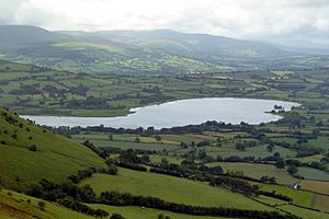 Lllangorse lake from llangorse mountain