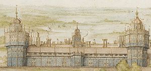 Nonsuch Palace watercolour detail