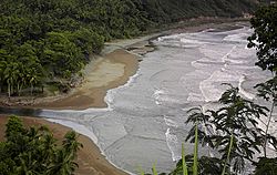 Pagua Bay from south (Dominica)