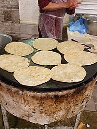 Parathas being made