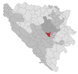 Location of municipality within Bosnia and Herzegovina