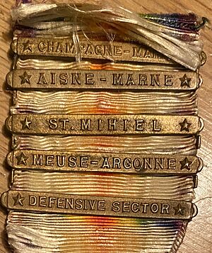 WW1 Victory Medal Army Battle Clasps