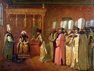 Audience-of-Charles-Gravier-Comte-de-Vergennes-with-The-Sultan-Osman-III-in-Constantinople-1755