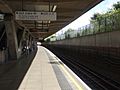 Canning Town stn Jubillee eastbound look south