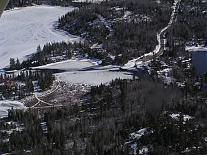 Ena Lake landing and dam