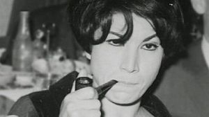 Forough Farrokhzad with pipe