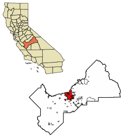 Location within Fresno County