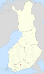 Location of Hämeenkoski in Finland