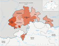 Karte Kanton Schaffhausen Bezirke 1999